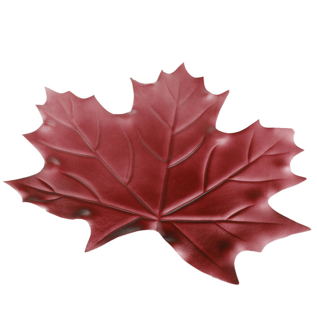 Artificial Maple Leaves Placemats Hawaiian Beach Party Decorations Red