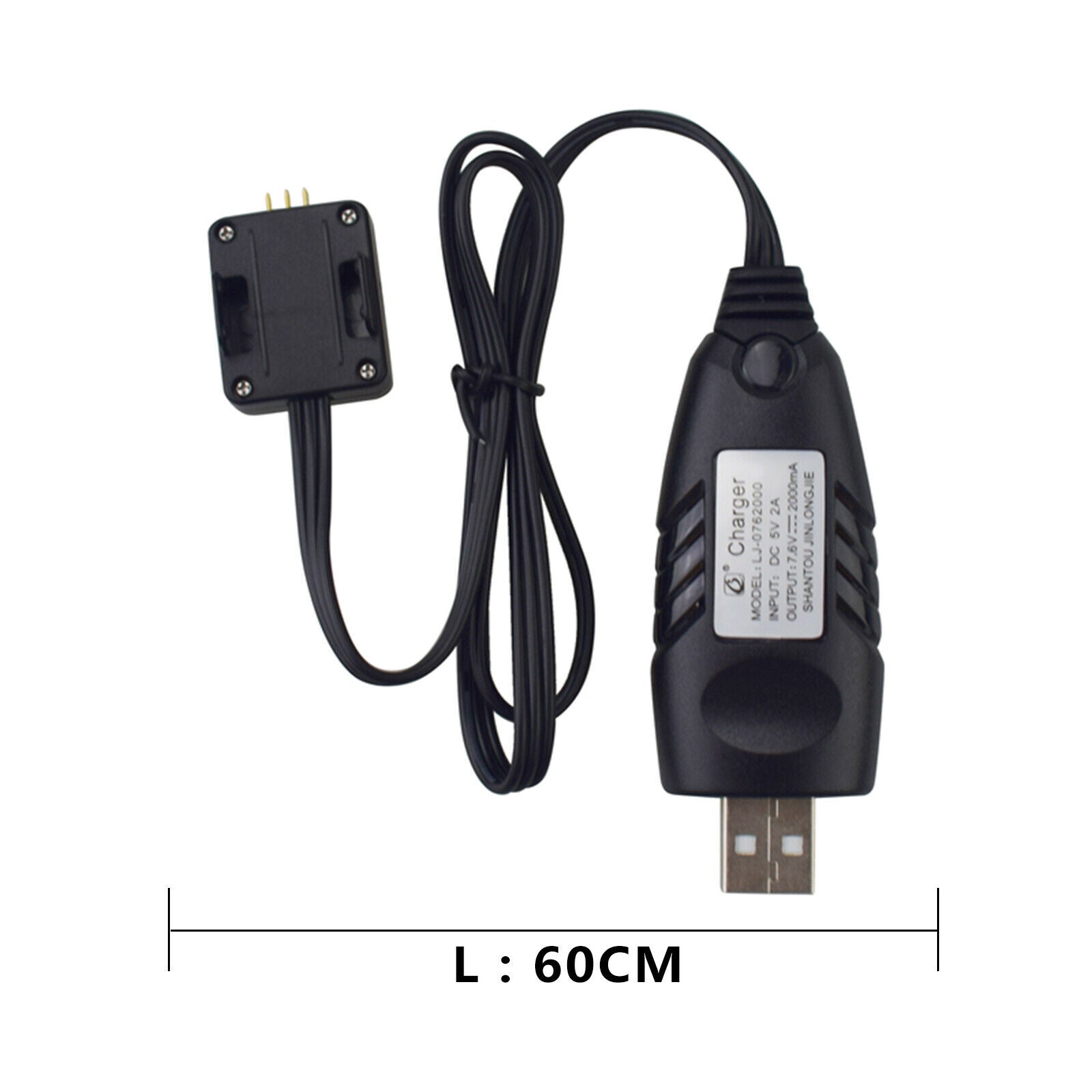 7.6V RC Drone USB Charger Li-po Battery Charging Cable for Z6 HS175 D65