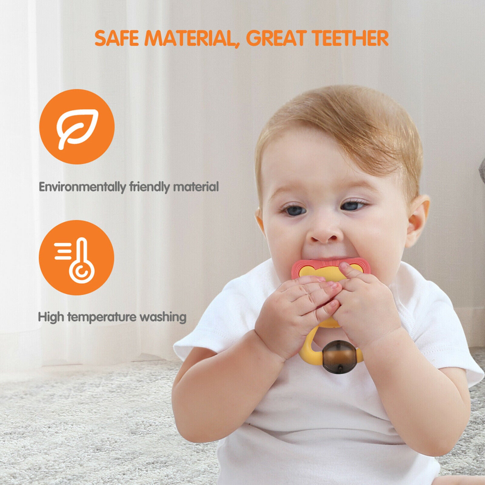 10pcs Newborn Baby Rattle Set Infant Teething Rattles Easy Grip Shaking Toys