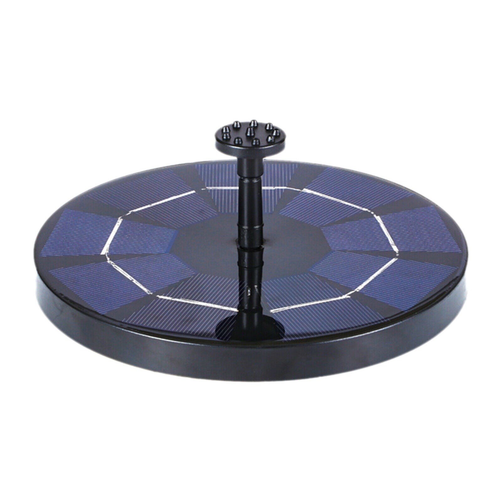 Rechargeable Bird Bath Solar Fountain Free Floating Water Pump with 6 Nozzle