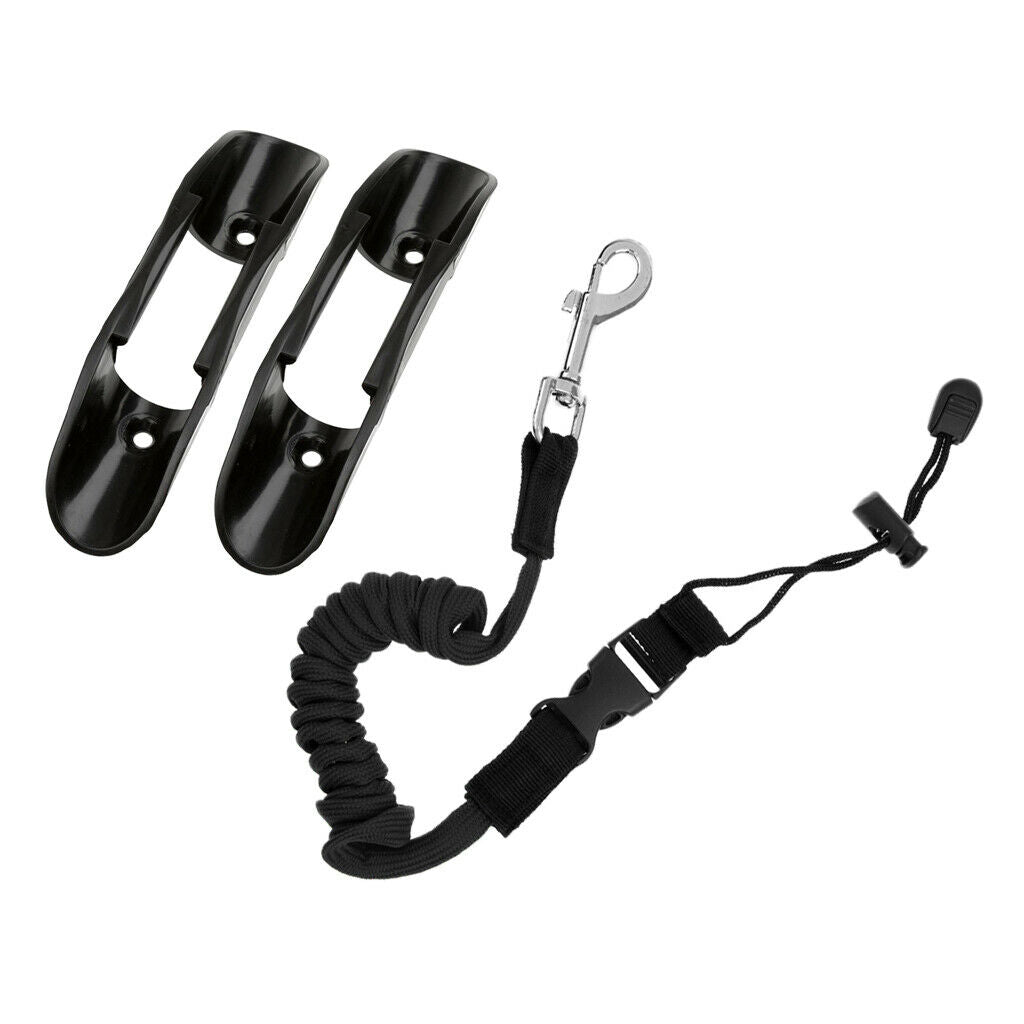 2 Pcs Durable Plastic Kayak Canoe Boat Dinghy Paddle Clip Holder