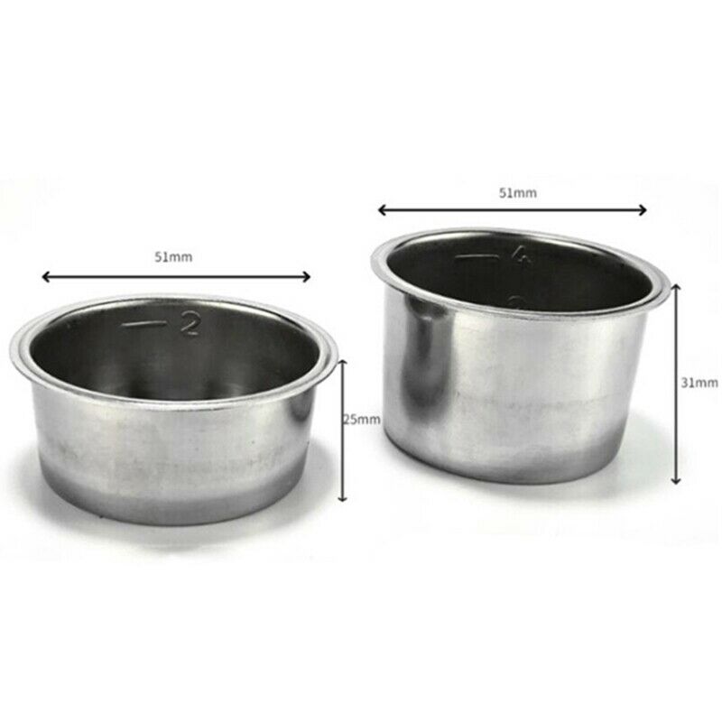 4PCS 51mm Coffee Filter Replacement Filter Basket for Coffee Bottomless PortN9O8