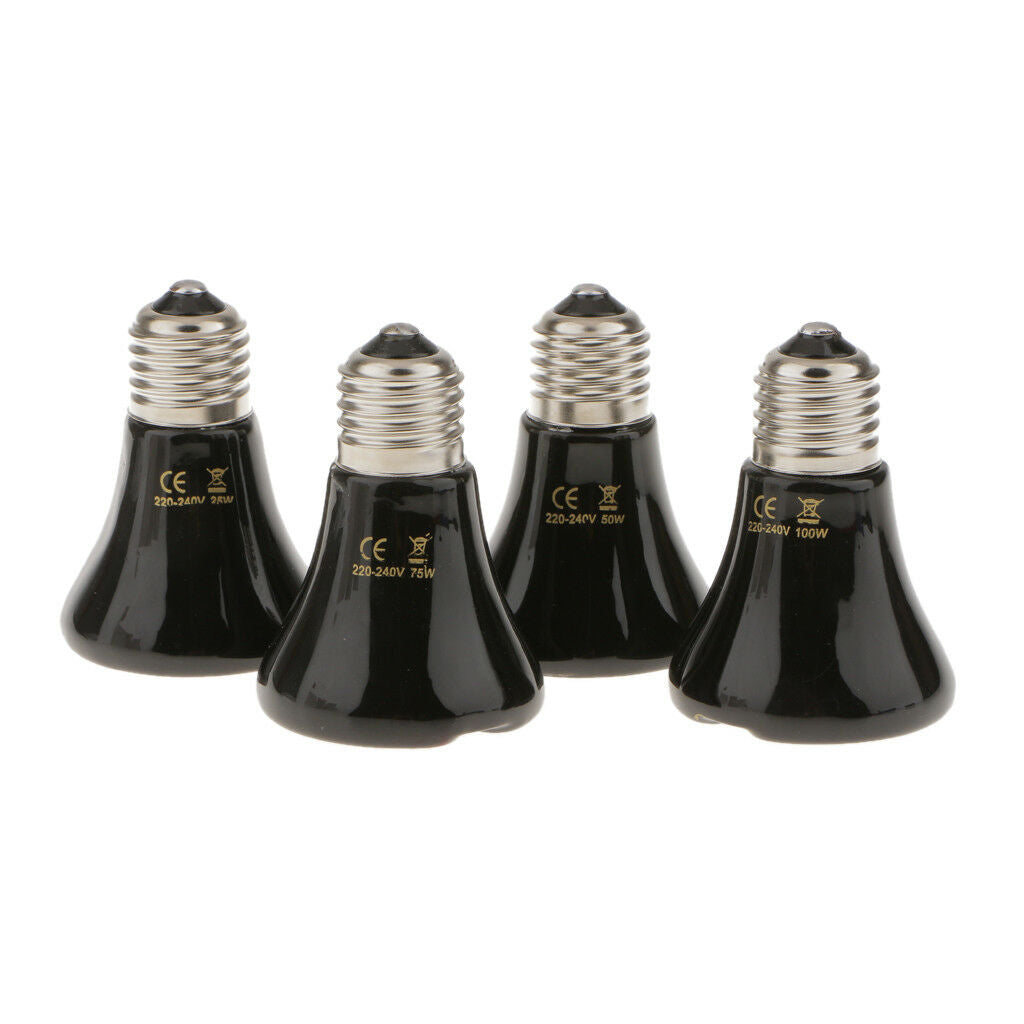 100W Reptile Terrarium Infrared Heat Emitter Basking Spot Light Bulb Dia.6cm