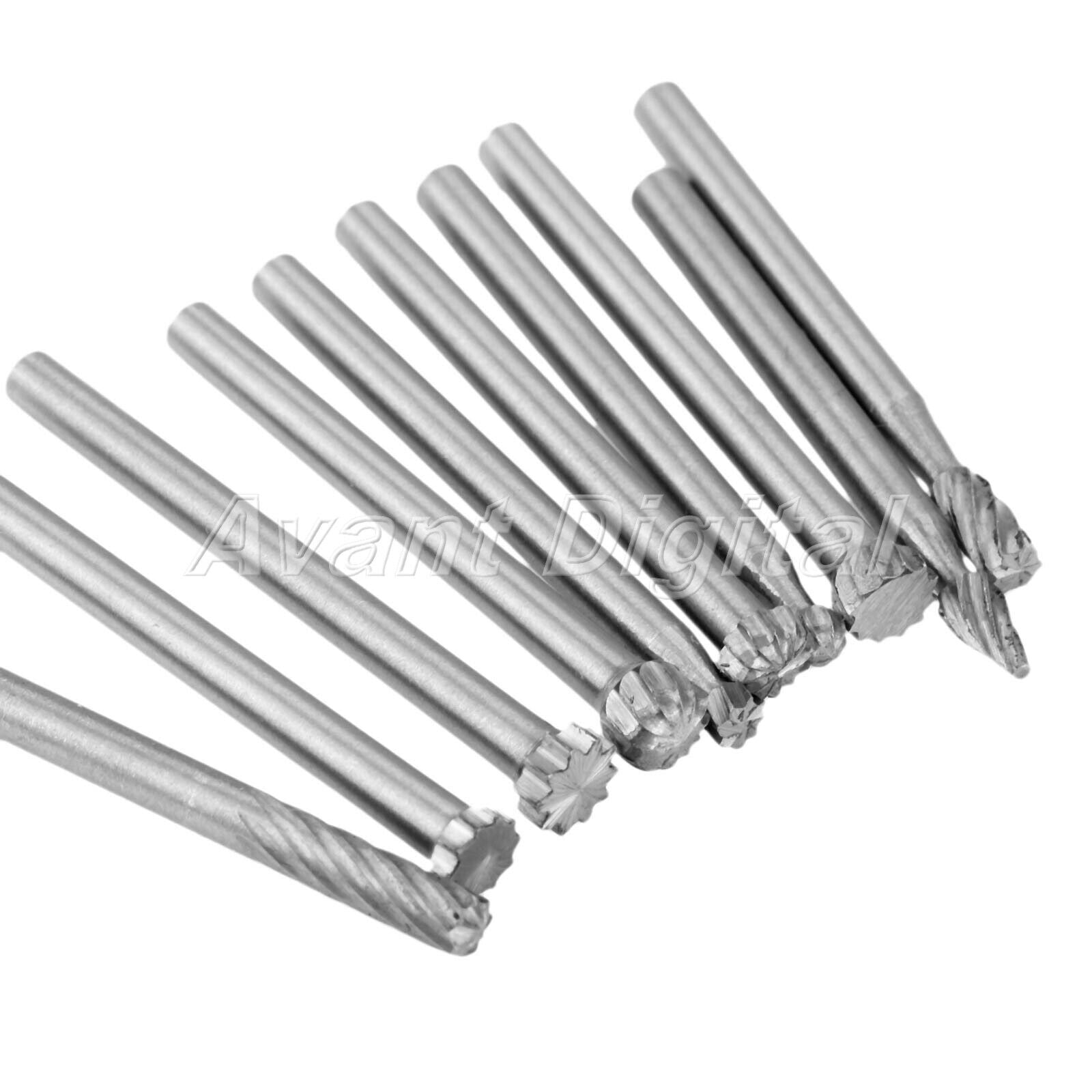 20pcs HSS HSS Router Bits Files Wood Cutter Burr Milling Engraving Rotary Tool
