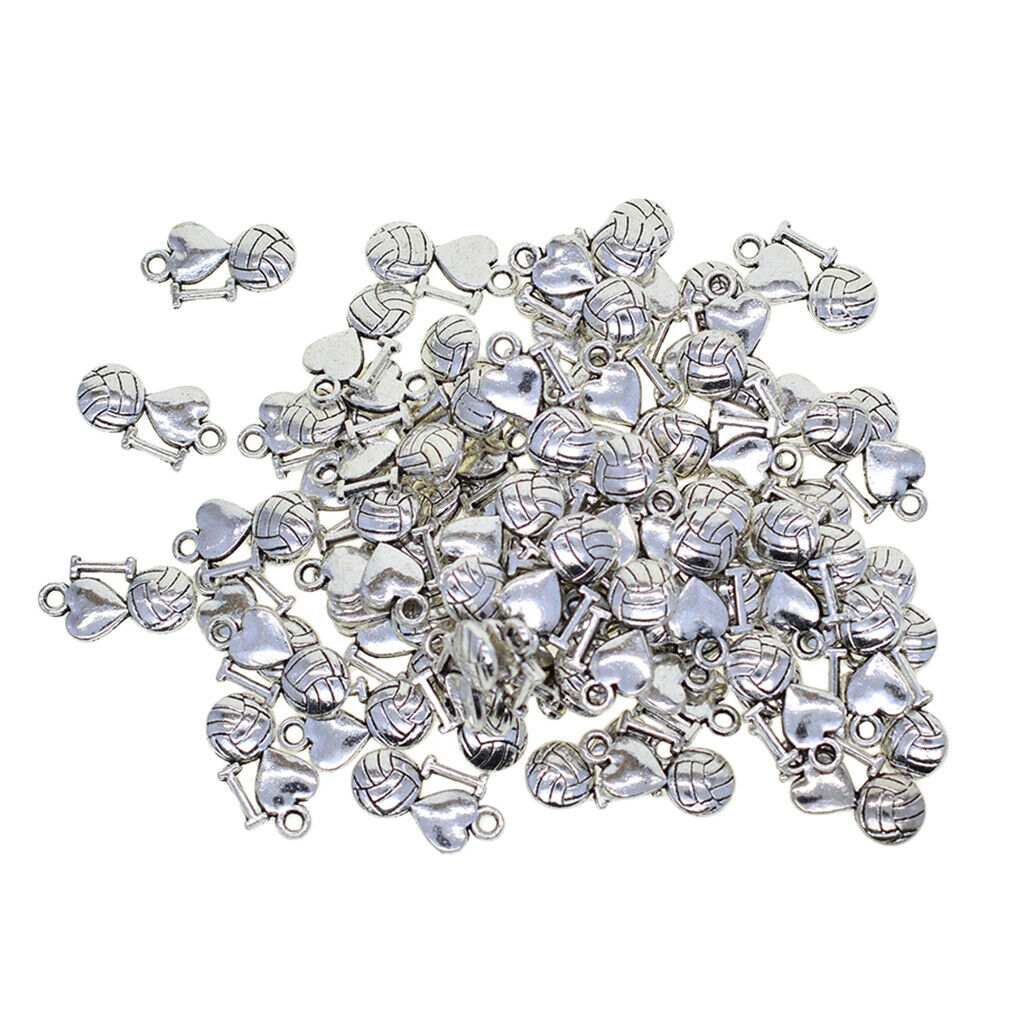 50 Pcs Love Shape Handmade Key Accessories DIY Necklace