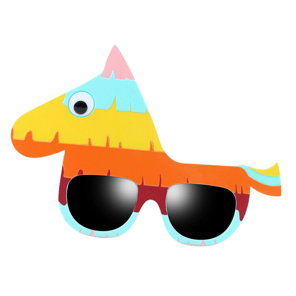 Novelty Sunglasses Colorful Party Clear View Mexican Costume Glasses Donkey