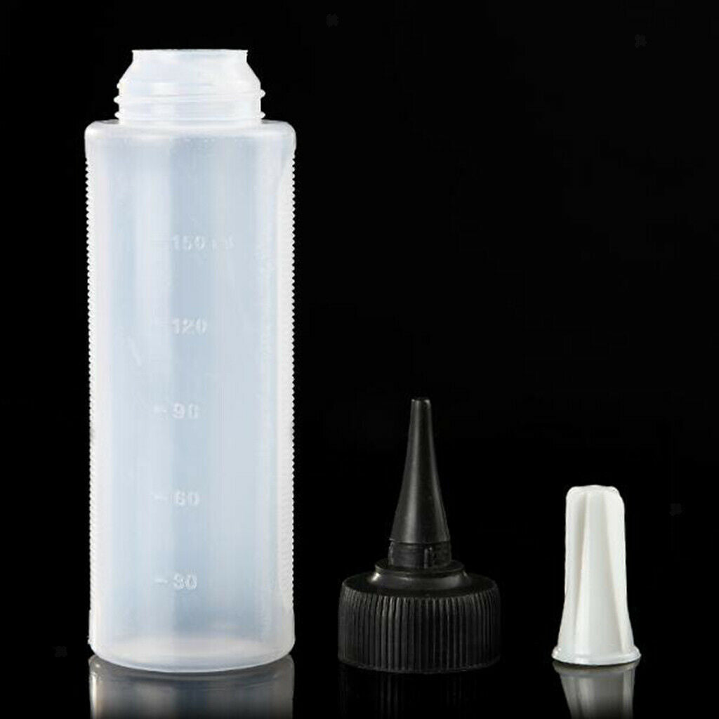 3x 150ml Salon Hair Color Measuring Applicator Bottle Hairdressing Hair Styling