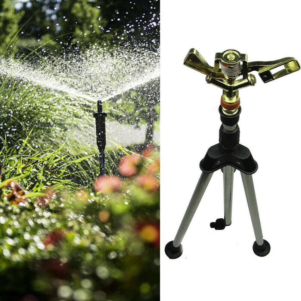 Adjustable Watering Tripod Irrigation Sprinkler Yard Lawn Garden Water Equipment