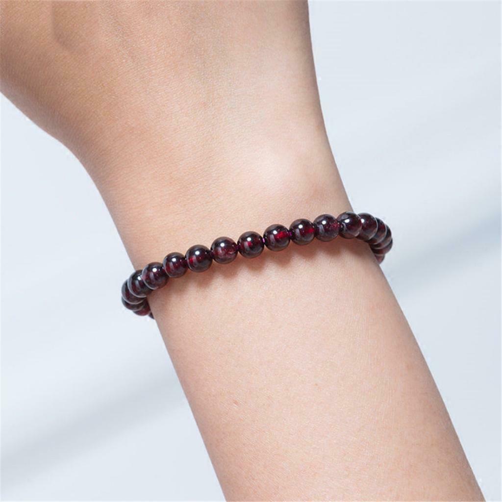 Charming Natural Bracelet Garnet Bracelet Women Birthday Gift As Described