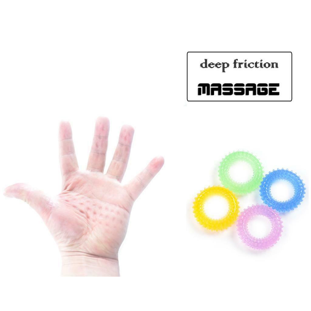 Hand Forearm Strengthener Gripper Rubber Ring Finger Exerciser Blue 40LB