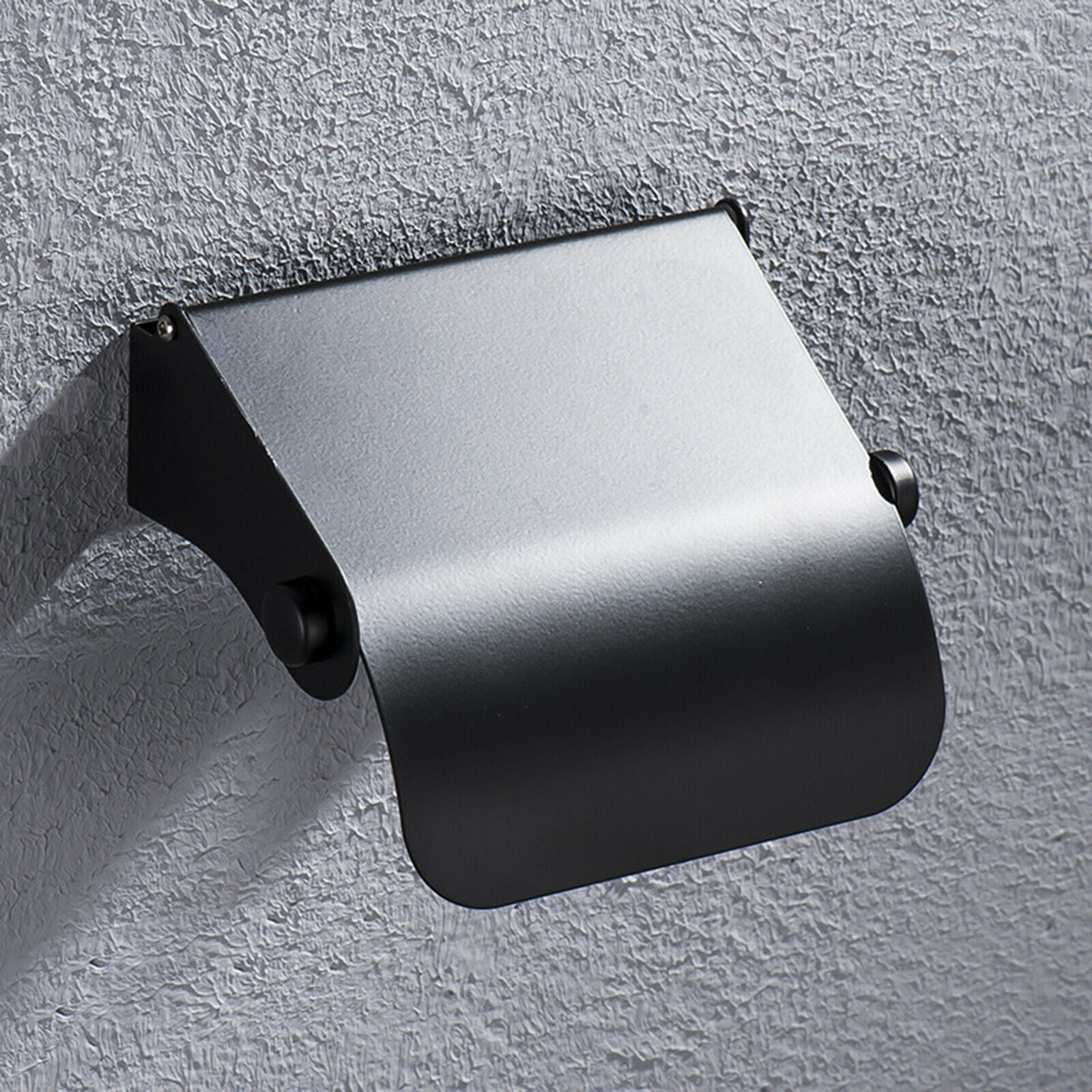 Stainless Black Toilet Roll Paper Holder Tissue Shelf Single Roll