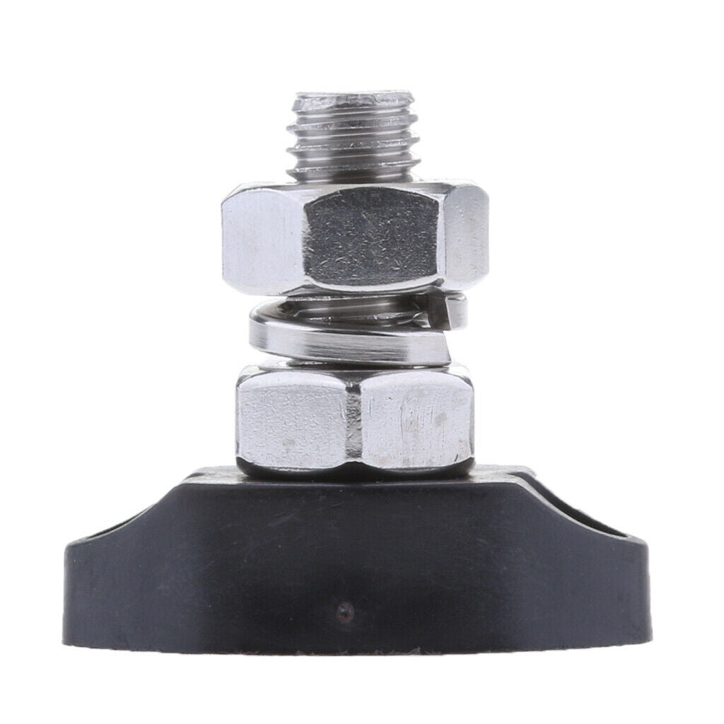 Stainless Steel Single Stud Power Ground Junction Block 8mm  Black