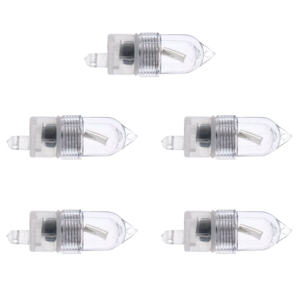 5pcs Night Fishing Flashing LED Signal Light Clip On Fishing Rod Alerter