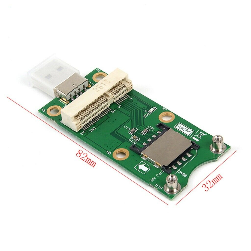 Mini Wireless PCI-E to USB Adapter with SIM Card Slot for 3G 4G WWAN/LTE Module
