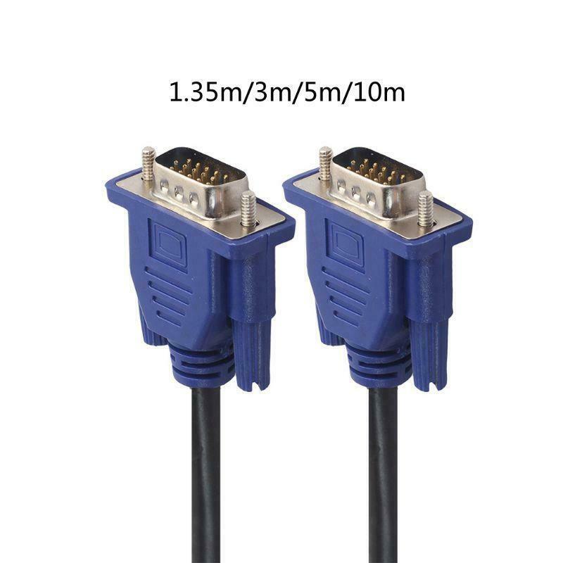 1.35m VGA 15 Pin Male To Male Extension Cable For PC Laptop Projector HDTV