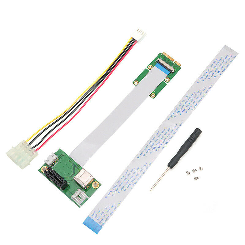 Mini Pci-E To Usb Pci-E Express 1X Riser Extender Adapter Card+15/25Cm Fpc CabN8