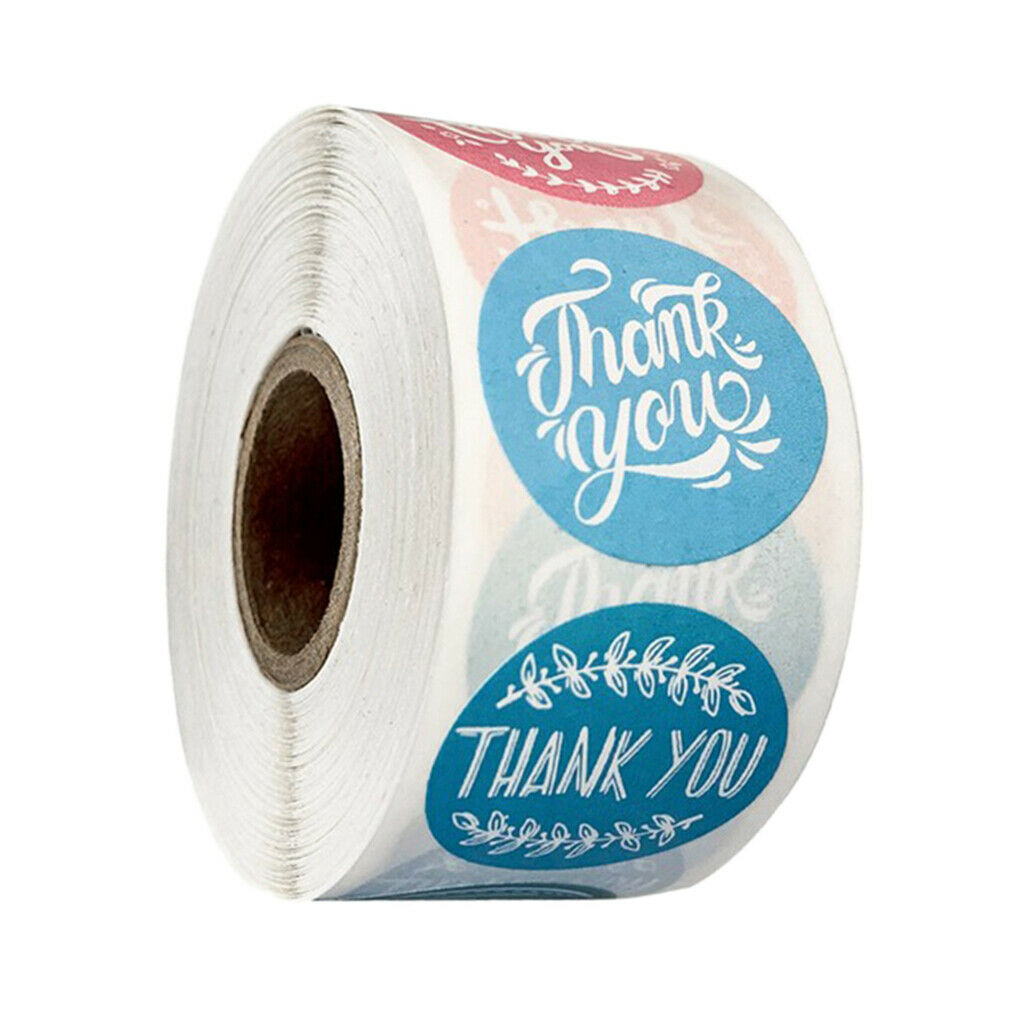 500x Thank You Packaging Sealing Stickers Floral Paper Seals Labels Craft