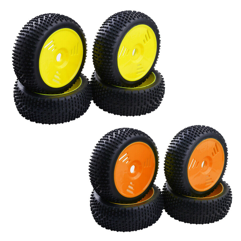 4x Rubber Tires &Wheels 17mm Hex for 1/8 RC HSP  HPI FS Hobby Models A
