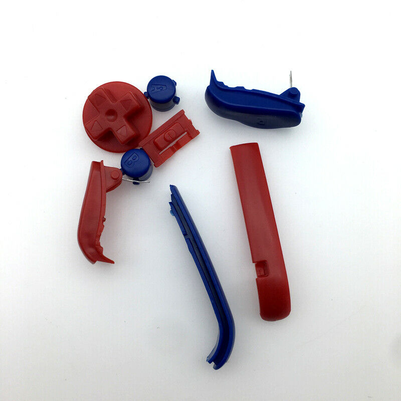 Red & Blue AB / LR D-Pads Buttons Power ON OFF Keypads For Game Boy Advance GBA
