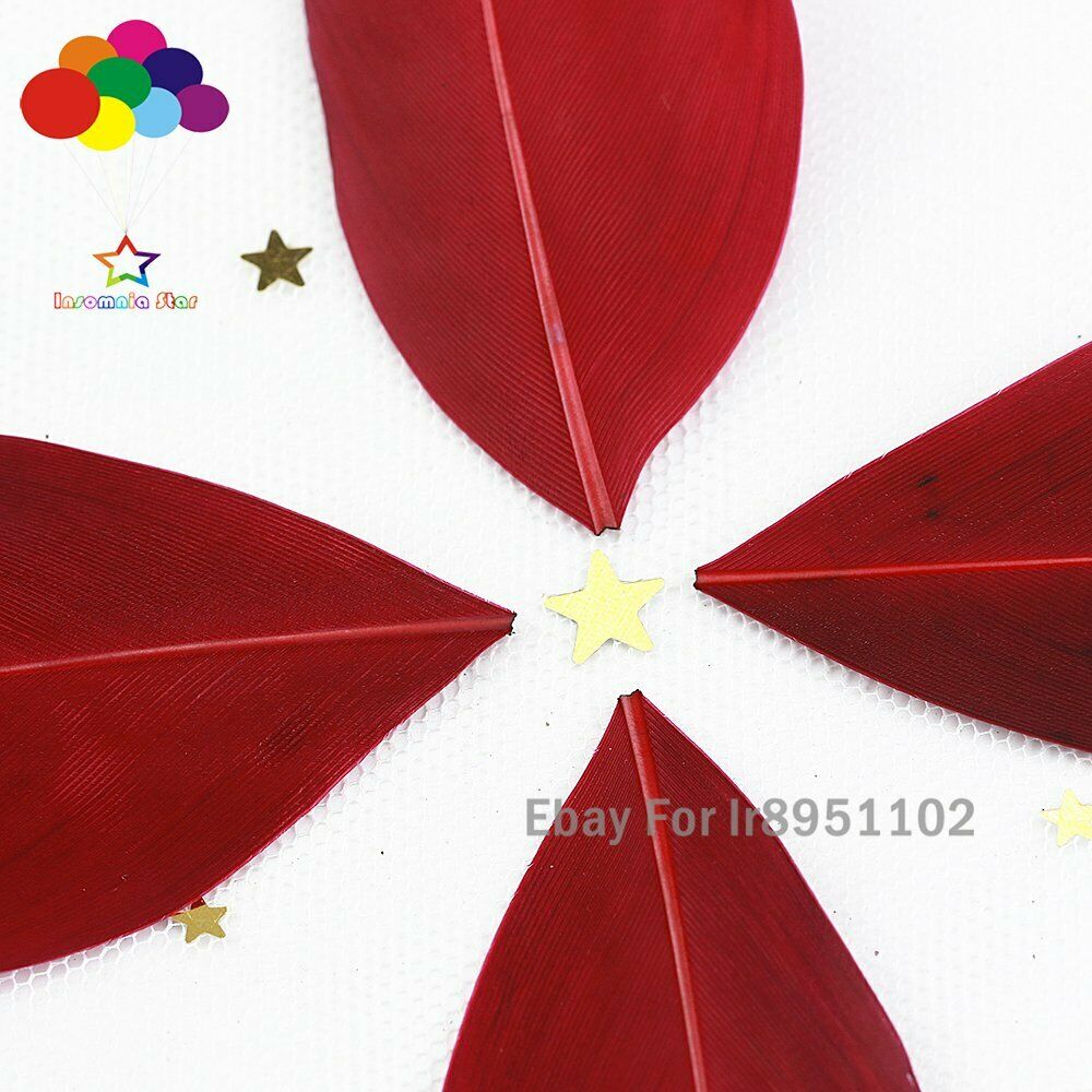 Natural Goose Feathers Colorful Dyed Wine red Millinery Feather Hat Round head