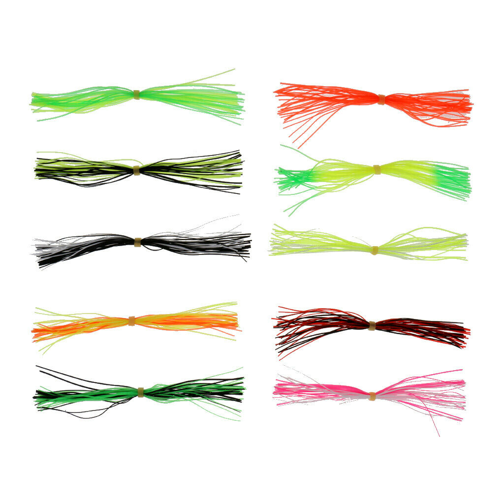 10 Bundles Fly Tying Threads Skirts for Fishing Flies Lures Beard Making