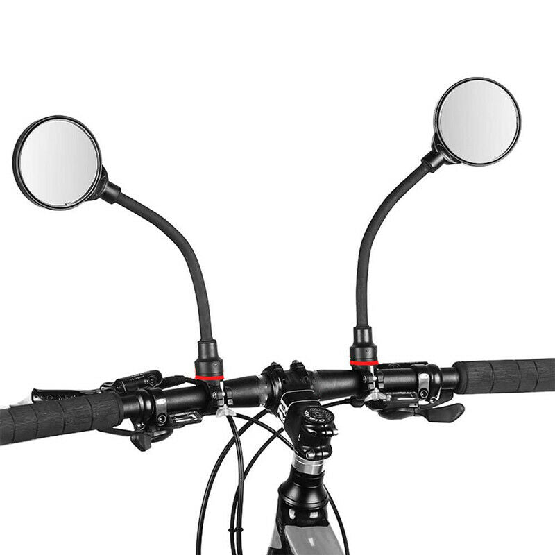 Pair Bike Rear View Mirror Road Mountain Bicycle 22mm-38 mm Handlebar Wide Angle