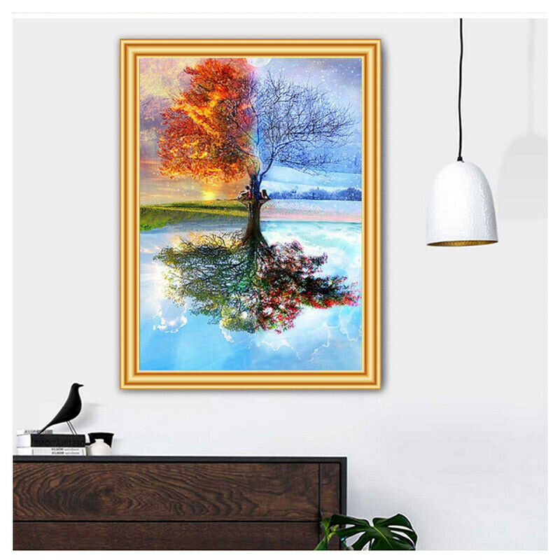 DIY 5D Diamond Painting Landscape Tree Full Drill Square Embroidery Art Picture