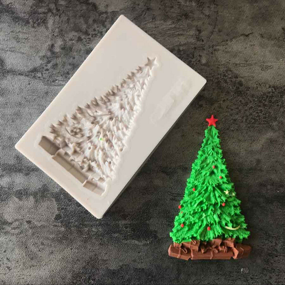 Xmas Tree Silicone Fondant Mould Cake Decor Sugar Chocolate Baking Mol.l8