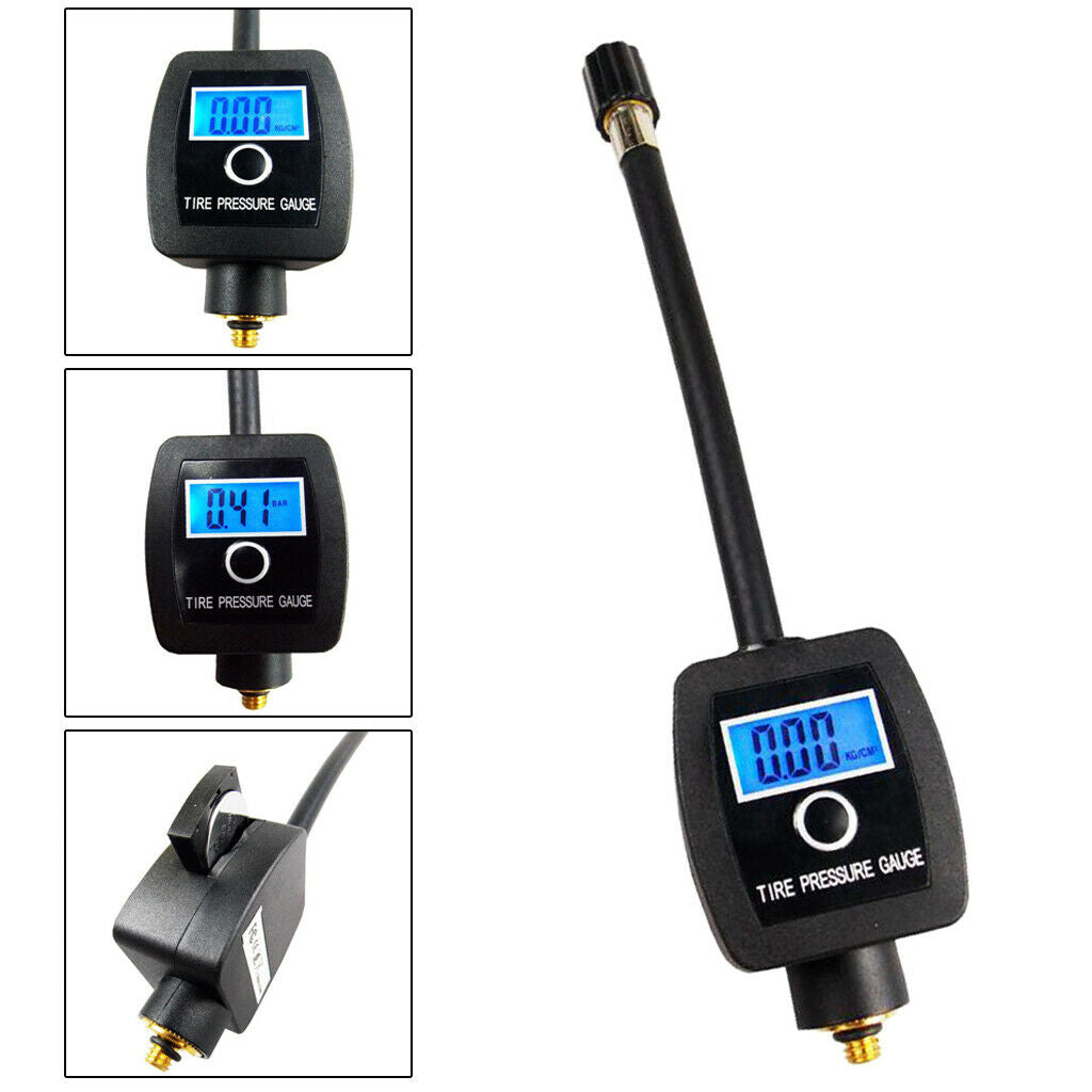 Tyre Pressure Gauge Checker Monitor Bike Indicator 4 Units Pressure Meter