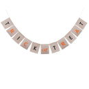 Trick or Treat Halloween Burlap Bunting Banner Garland Decoration Photo Prop