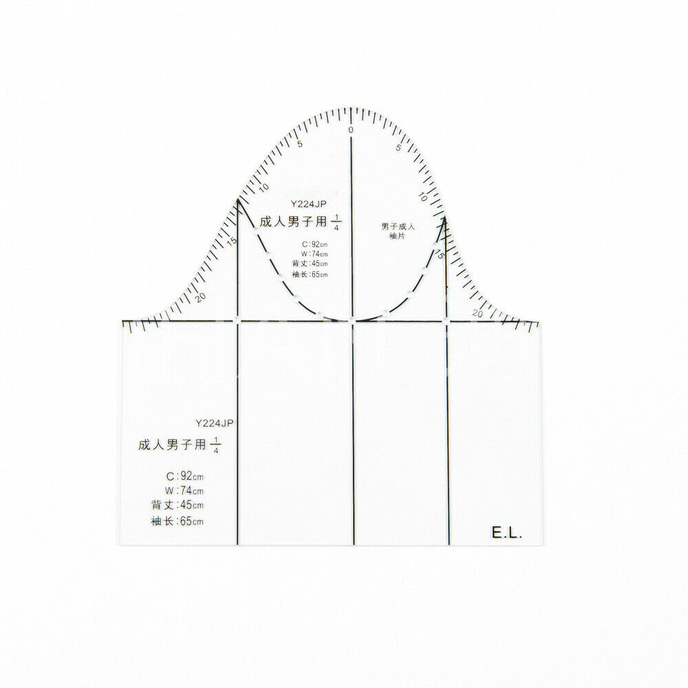 1:4 Clothes Design Ruler Drafting Template Japanese Mens Drawing Prototype Tools