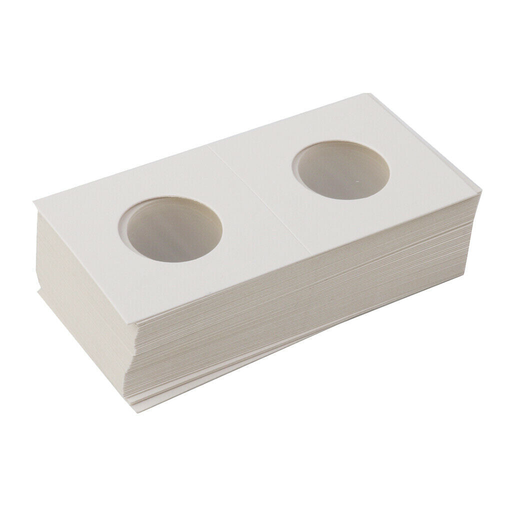 100 Pieces 2x2 Cardboard Coin Holders Flips Mylar Coin Supplies 26.5mm/40mm