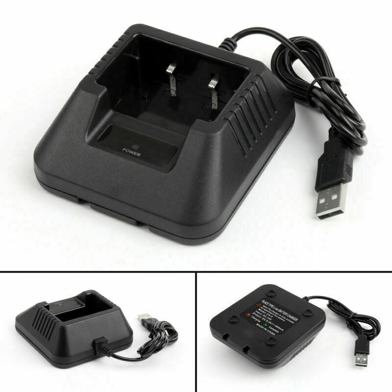 1x USB Car Radio Battery Charger Fr BAOFENG BF-UV5R UV5RA UV5RB Two Way Radio CA