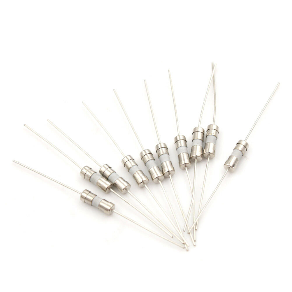 10pcs Ceramic Tube Fuse Axial Leads 3.6*10mm 5A Slow Blow 250V A Lt