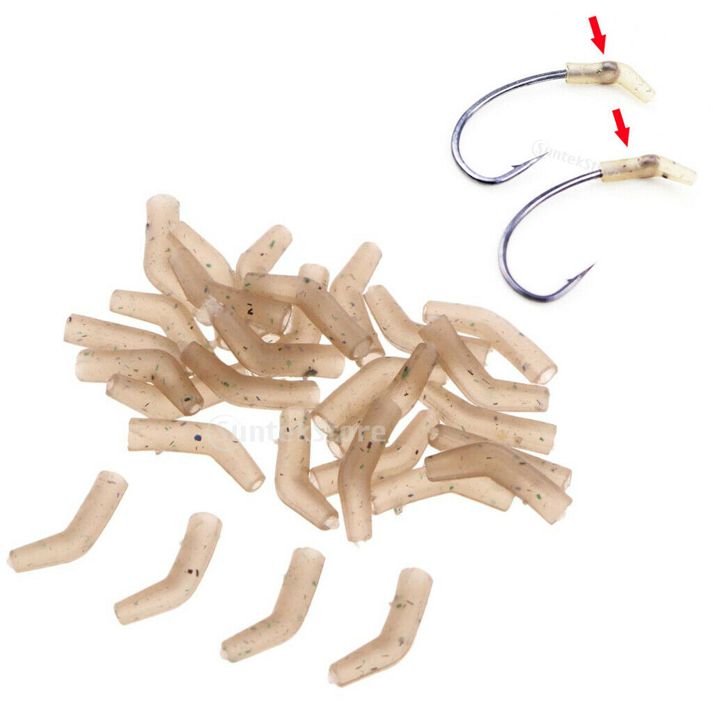 30pc Hook Aligner Sleeve Carp Fishing Line Aligner Hair Rigs Terminal Tackle
