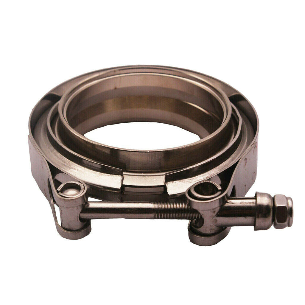 2" Inch Turbo Exhaust Down Pipe V Band Clamp+2 Flange, NEW