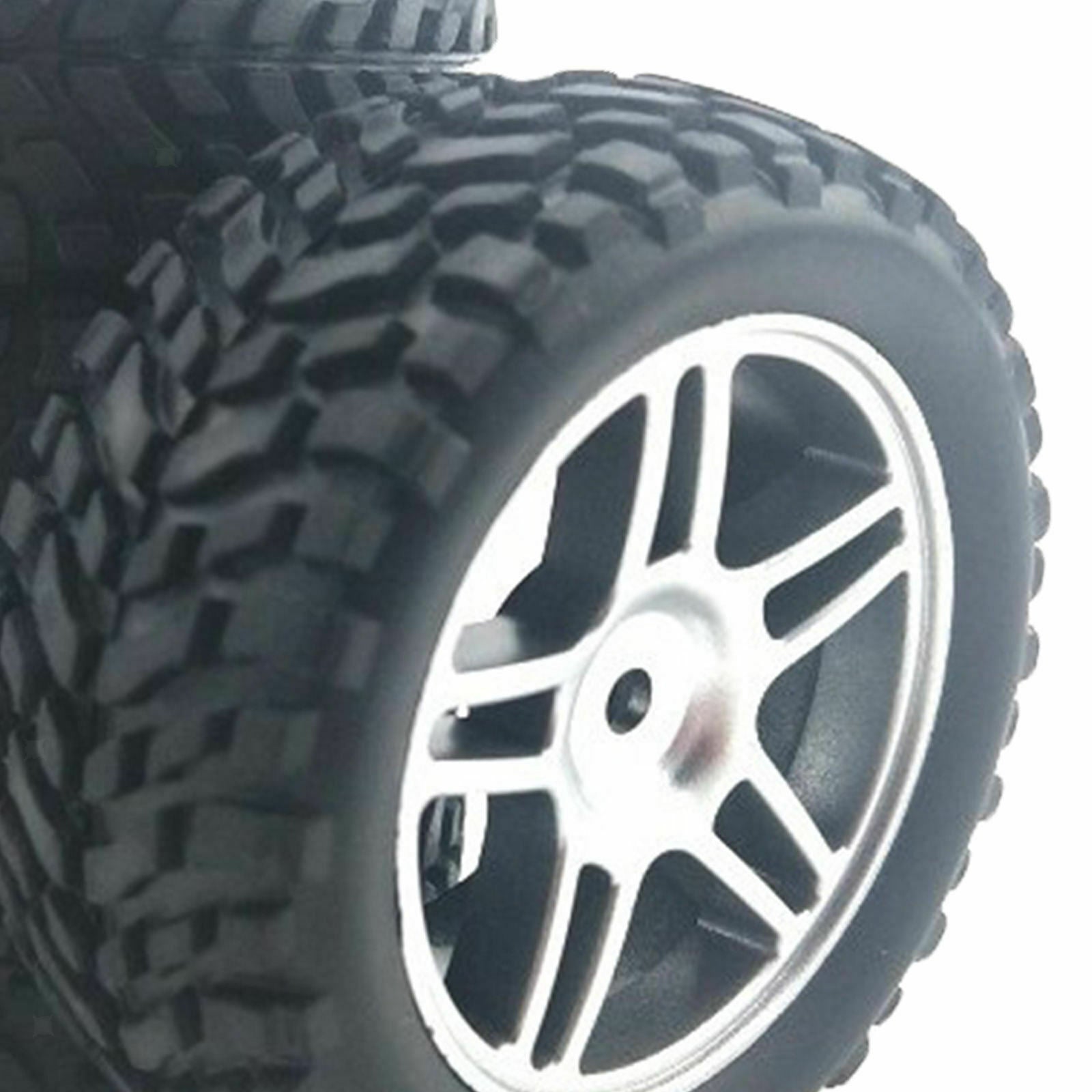 4Pcs RC Wheels and Tires Rubber Tyre Wheel Rim RC Car Truck Wheel Tyres Racing