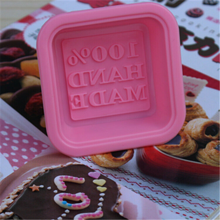 Pink Silicone Rectangle Soap Mould Homemade DIY Cake Making Mold Craft