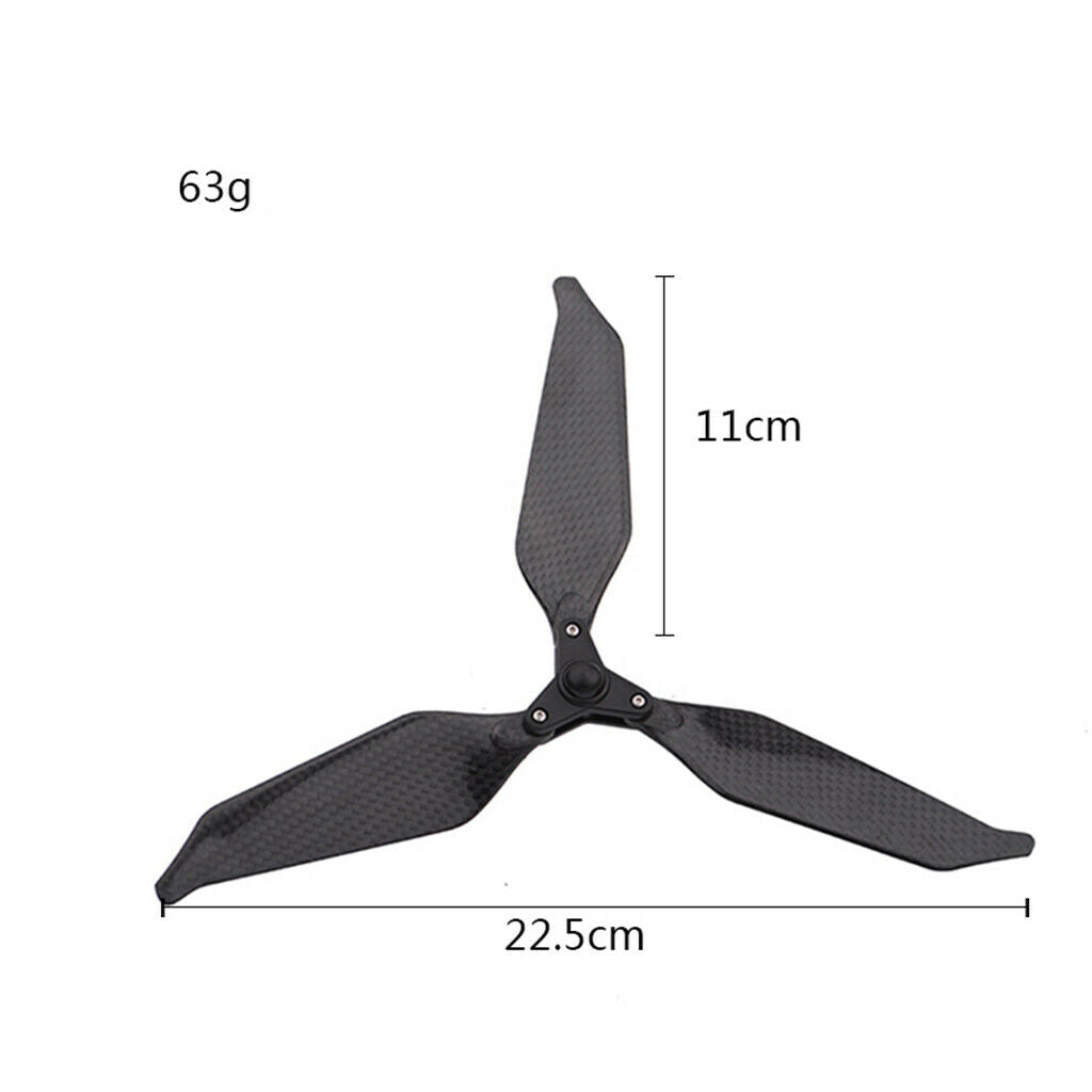2 Pair Of 3  Carbon Fiber Propeller Noise Reduction 9455S For
