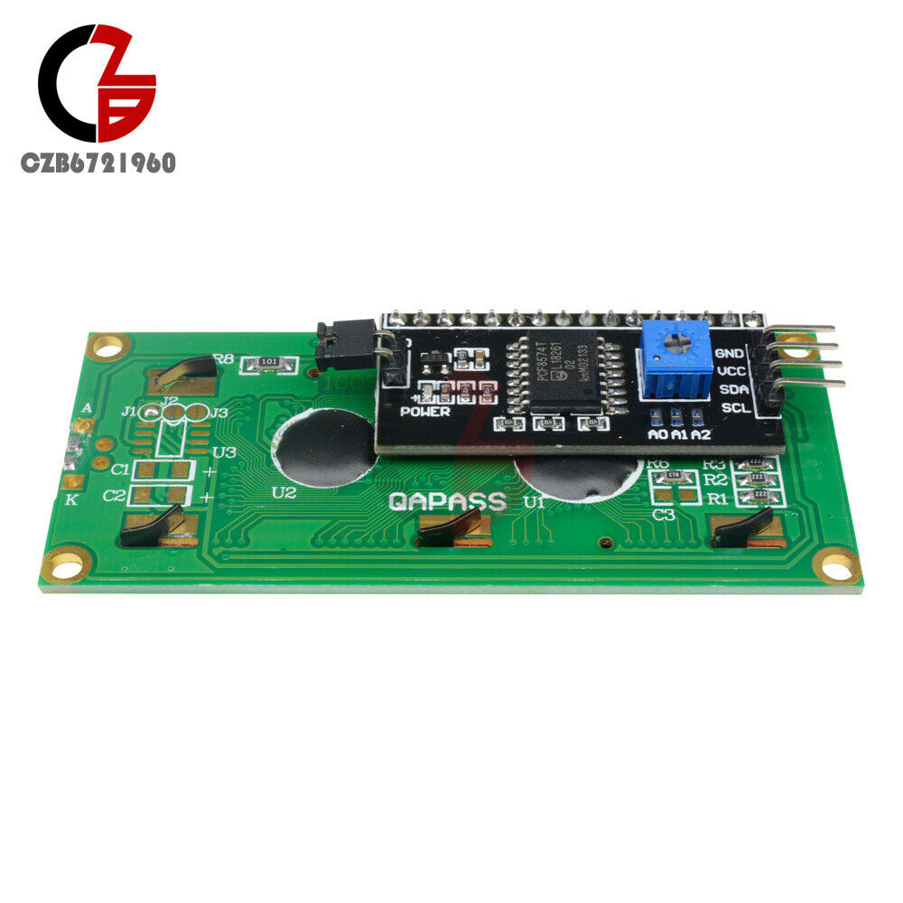 2PCS 1602 16X2 LCD Module IIC/I2C/TWI/SPI Serial Interface Blue LCD Display