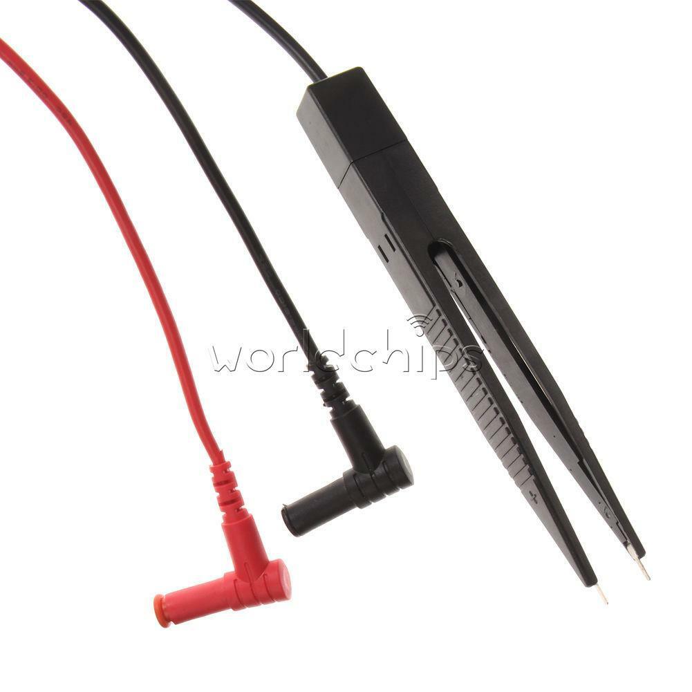 250V SMD 10 mm Inductor Test Clip Probe Tweezer f/ Resistor Multimeter Capacitor