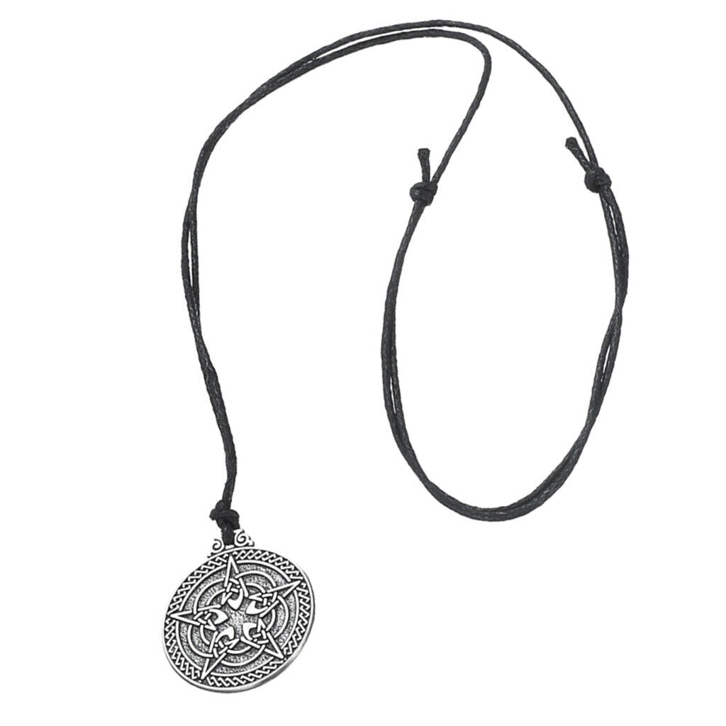 Round Simple Style Hexagram Pendant Alloy Necklace for Boys Girls
