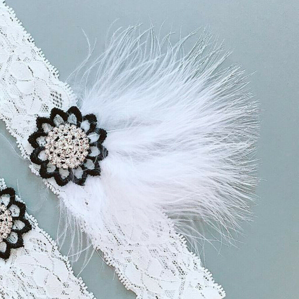 Bridal Wedding Sexy Lace Garter Belt Women Flower Feather Legs Strap Club