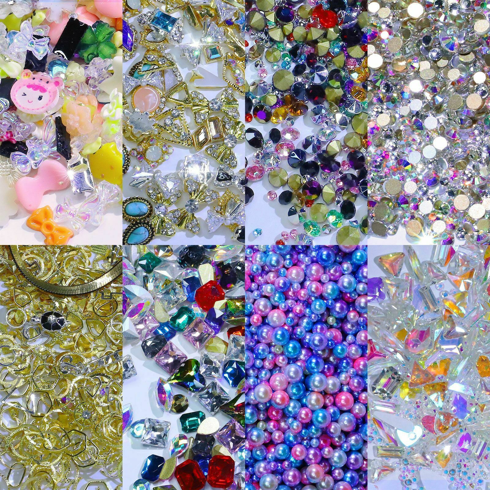 Butterfly Cute Candy Nail Art Decorations Nail Crystal Mix Styles Hollow Metal