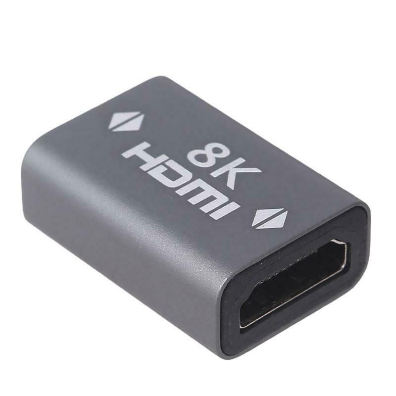 HDMI-compatible Coupler Female to Female Aluminum Alloy Shell Support 8K 4K 2K