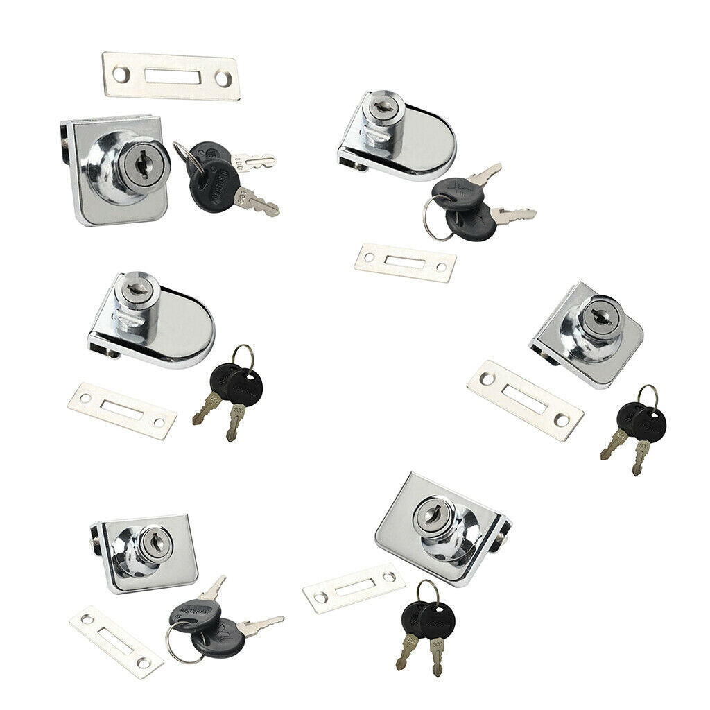 Heavy Duty Display Cabinet Showcase Lock Glass Door Lock  35x32mm A