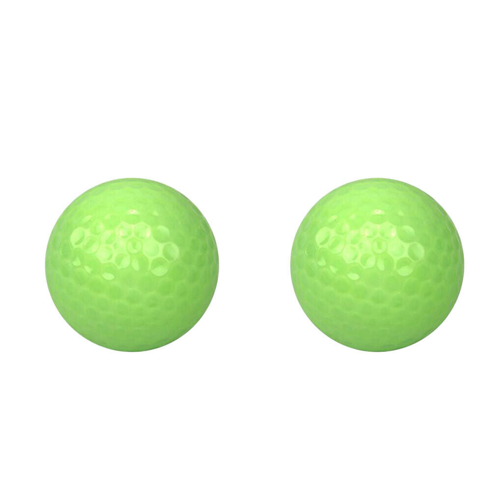 2Pcs green fluorescence glowing golf balls glowing night light
