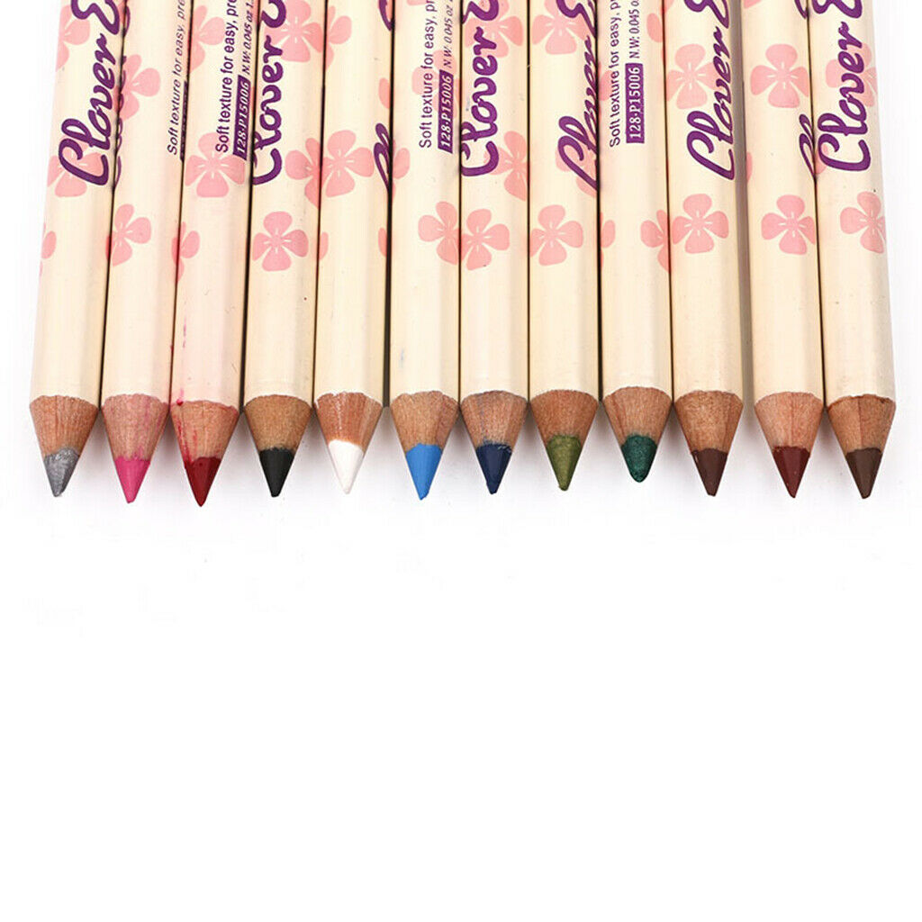 12pcs/Kit 12 Colors Professional Eyeliner Makeup Waterproof Eye Liner Pencil