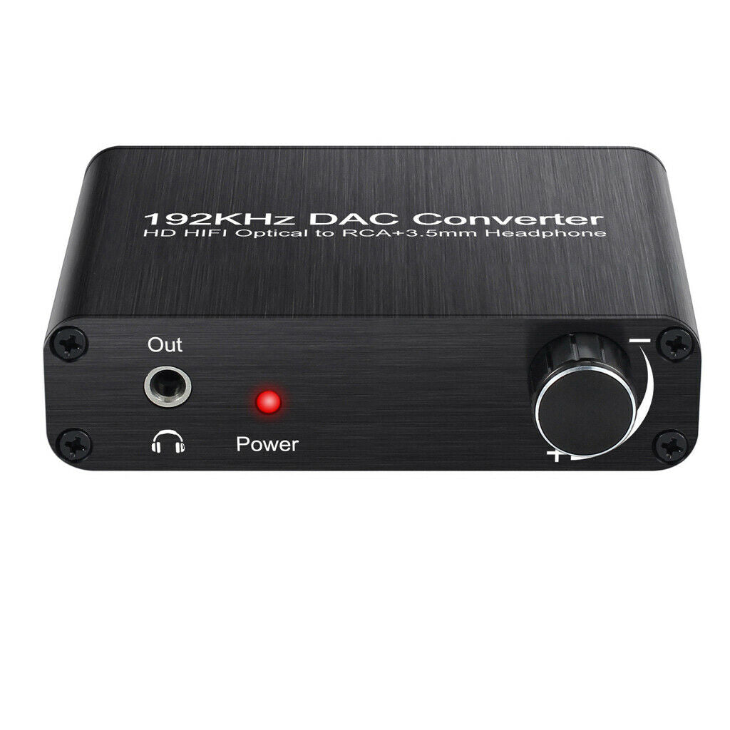 Digital Audio Decoder 192kHz DAC Volume Control Toslink Coaxial Converter