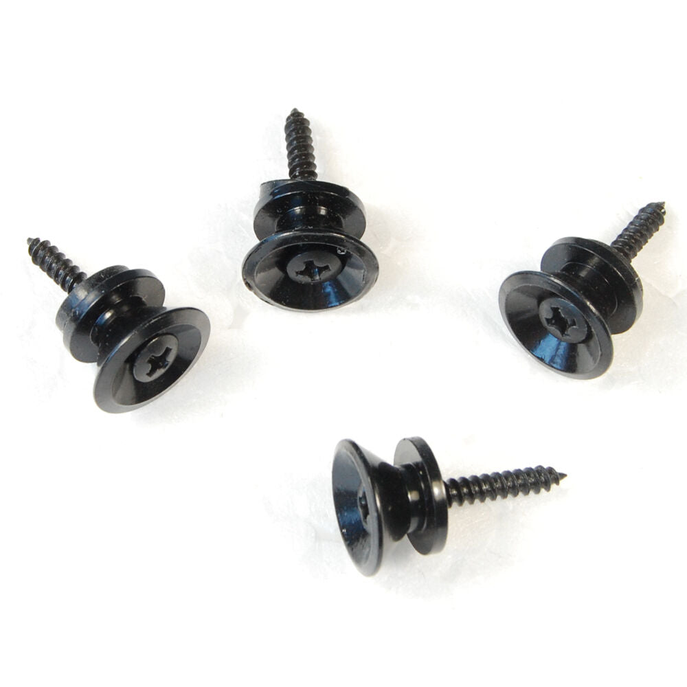 2x Electric Acoustic Guitar Bass Strap Lock Pins Tail Nail black
